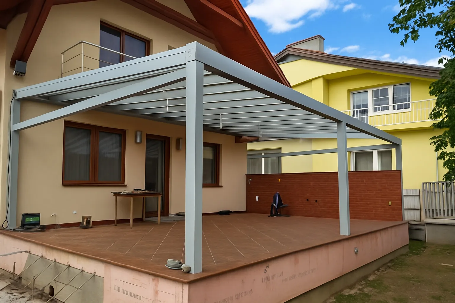 PANOGLASS Hliníková pergola — Sklo